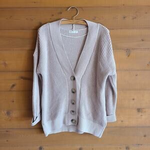 Asos Cardigan Top Stradivarius Sweater Tan Button Vneck M Fall Cottage Boho